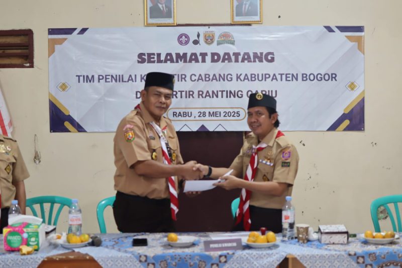 Evaluasi Kinerja Pengurus Kwarran Cariu masa bhakti 2023-2026 oleh tim penilai Kwarcab Kabupaten Bogor