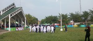 Upacara Hut PMI ke 80 di kecamatan Cariu dilaksanakan di lapangan badak putih