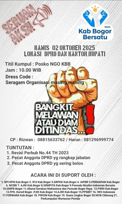 Gawat Pemda Kabupaten Bogor Akan dikepung NGO Bersatu